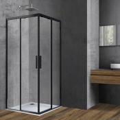 Душевой уголок Vincea Soft VSS-3SO900CLB 90x90 черный матовый/прозрачное