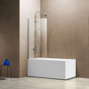 Шторка на ванную Vegas ( Vincea ) VSB-11800CL 80 хром/прозрачное