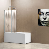 Шторка на ванную Vegas ( Vincea) VSB-12114CH-L 114 левая хром/шиншилла