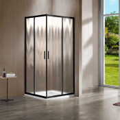 Душевой уголок Vincea Garda VSS-1G900CHB матовый черный/шиншилла