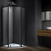 Душевой уголок Vincea Penta VSP-3P900CLB черный/прозрачное