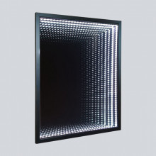 Зеркало LED VLM-2M600B 600x800 c диммером черный