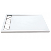 Поддон для душа из искусственного камня Vincea VST-2SR38012W 80x120 белый матовый