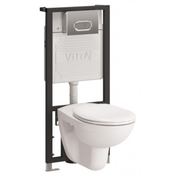 Подвесной унитаз с инсталляцией комплект Vitra Normus 9773B003-7203