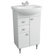 Тумба под раковину 1Marka Story 55Н У99315 левый белый глянец