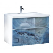 Тумба с раковиной Marka One Idalgo 75П У72785 blue marble