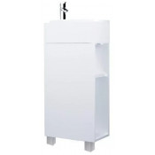 Тумба с раковиной 1Marka Laura 40Н У85929 левая белый глянец