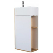 Тумба с раковиной 1Marka Laura 40П У85926 левая дуб сонома