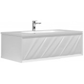 Тумба под раковину Marka One Glace 100П У73575 белый глянцевый