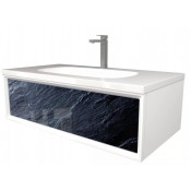 Тумба под раковину Marka One Milacco 100П У72796 верх black stone