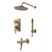 Встраиваемая душевая система Bronze de Luxe 1760`s 6630CG матовое золото