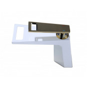 Смеситель для раковины Bronze de Luxe Quadro A919W белый/золото