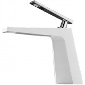 Смеситель для раковины Bronze de Luxe Quadro A919WС белый/хром