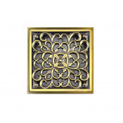 Решётка "Узоры" для трапа Bronze de Luxe 21962 бронза