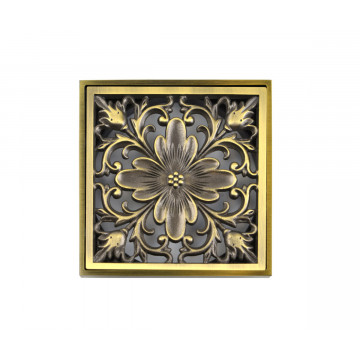 Решётка "Цветок" для трапа Bronze de Luxe 21975 бронза