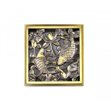 Решётка "Рыбы" для трапа Bronze de Luxe 21980 бронза