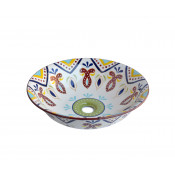 Раковина-чаша накладная Bronze de Luxe 4383 42х42 ручная роспись