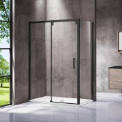 Душевой уголок Vincea Lugano VSR-1L9012CLB 120x90 черный/прозрачное