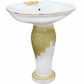 Раковина напольная Laguraty 1441B белый/золотой