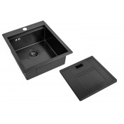 Мойка для кухни Zorg ZM N-4552 GRAFIT с накладкой графит