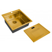 Мойка для кухни Zorg ZM N-5152 BRONZE с накладкой бронза