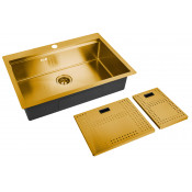 Мойка для кухни Zorg ZM N-7552 BRONZE с накладкой бронза