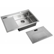 Мойка для кухни Zorg ZM N-7852-R с накладкой матовая сталь