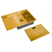 Мойка для кухни Zorg ZM N-7852-R BRONZE с накладкой бронза