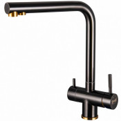 Смеситель для кухни Zorg Inox SZR-2020 BR/ GRAFIT с подключением к фильтру бронза/графит