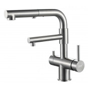 Смеситель для кухни Zorg Inox SZR-3216 с подключением к фильтру сталь