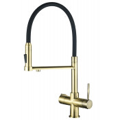 Смеситель для кухни Zorg SH 2003 BRONZE с подключением к фильтру бронза