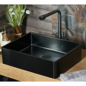 Раковина накладная Melana ProfLine MLN-D4837B Castle черный матовый