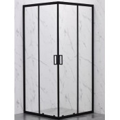 Душевой угол Veconi Rovigo RV101B-80-01-C6 80х80 черный/прозрачное