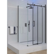 Душевой угол Veconi Rovigo RV074B-13080-01-C4 130х80 черный/прозрачное