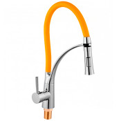 Смеситель для кухни MATRIX SMF-323197/OR 40 мм душ/струя (оранжевый силиконовый излив)