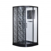 Душевая кабина Esbano ESKBB90СR черный/прозрачное