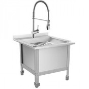 Ванна ножная из нержавейки Эконом 600х530х500 мм