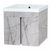 Тумба с раковиной Misty Торос 60 УТ000012656 серый мрамор