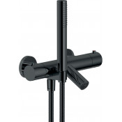 Смеситель для ванны с термостатом Nobili Velis VE125010/2FLP черный матовый