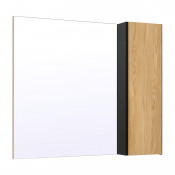 Зеркало-шкаф Руно Мальта 85 00-00001103 черный/дуб