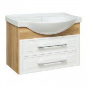 Тумба под раковину Руно Дублин 00-00001067 80 белый/дуб
