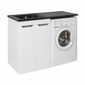 Тумба под раковину Руно Лира УТ000003443 60 черный мрамор/правое крыло/кронштейн