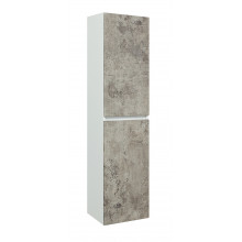 Шкаф-пенал Руно Манхэттен 35 00-00001020 серый бетон/белый