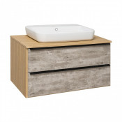Тумба под раковину Руно Мальта 00-00001100G 85 серый/дуб