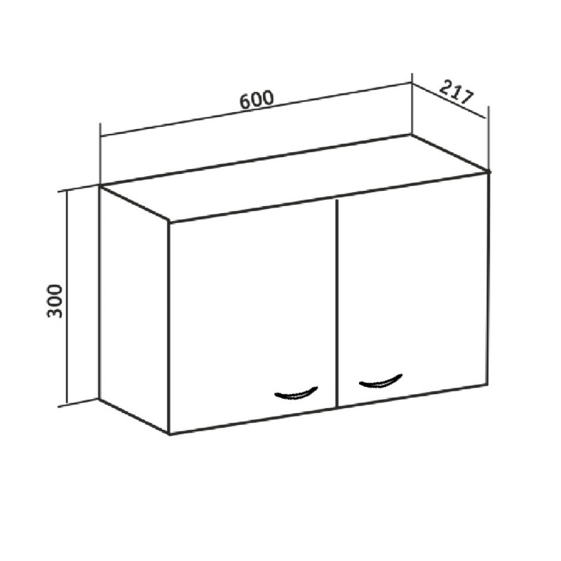 Шкаф навесной ширина 60