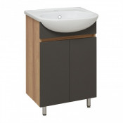 Тумба под раковину Руно Лада 50 00-00001164 дуб/графит