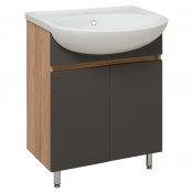 Тумба под раковину Руно Лада 60 00-00001165 дуб/графит
