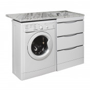 Тумба под раковину Руно Орион УТ000003442 60 белый мрамор/левое крыло/кронштейн