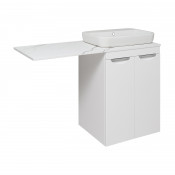 Тумба под раковину Руно Лира 60 КЛ-00001093 белый мрамор со столешницей 