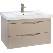 Тумба под раковину Bellezza Санриса 65 с 2 ящиками капучино (ПВХ)
